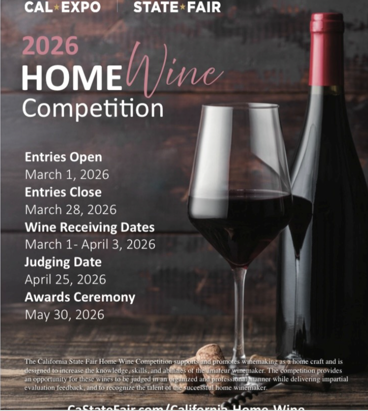 CA State Fair Flyer | Home Wine Making Competition
